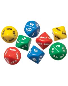 Place Value Dice, Set Two, set of 8