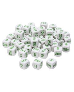 Money Dice, set of 50 - Bulk Pricing