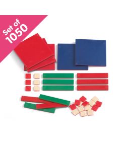 Plastic Algebra Tiles - 1,050 pieces