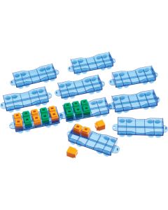 Unifix Ten-Frame Trains, set of 50 - Bulk Pricing