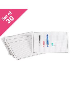 Write-On/ Wipe-Off Graphing Mats - Set of 30 - Bulk Pricing