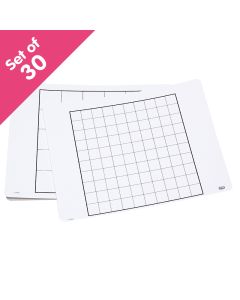 Write-On/Wipe-Off Number Array Mats, set of 30 - Bulk Pricing