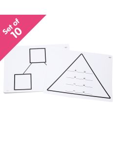 Write-On/Wipe-Off Fact Family Triangle Mats: Addition, set of 10