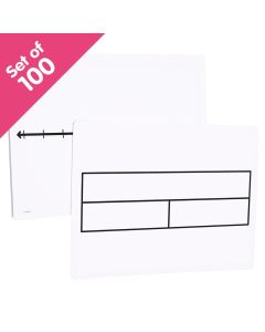Write-On/Wipe-Off Part-Part-Whole/Number Line Mats, set of 100 - Bulk Pricing
