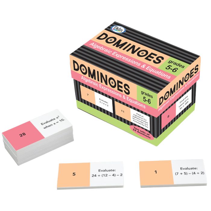 Algebra Domino Links T902 Simple Equations Game Math Dominoes Didax Classroom 