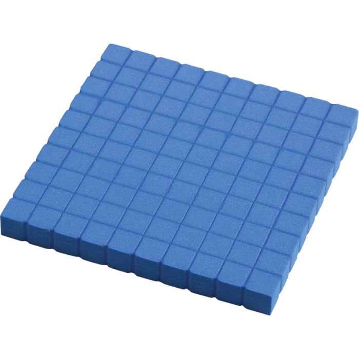 ETA hand2mind Base Ten Flats Plastic Blue Pack of 10 as Shown 