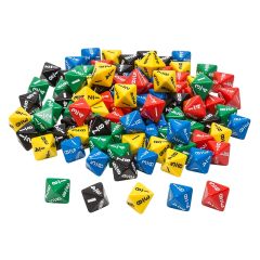 8-Sided Fraction Dice, set of 100