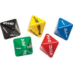 8-Sided Fraction Dice, set of 10