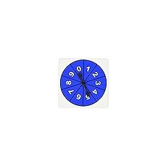 Number Spinners, 0-9, Set of 5