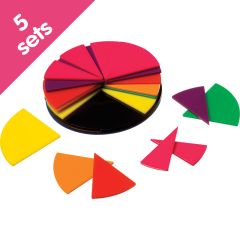 Fraction Circles, 5 sets - Bulk Pricing