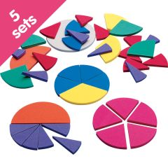 Foam Fraction Circles, 5 sets - Bulk Pricing