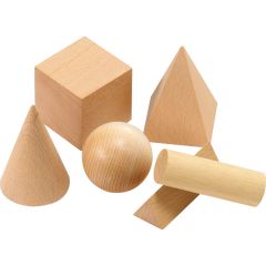 Wood Geometric Solids, 5 sets- Bulk Pricing