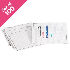 Write-On/ Wipe-Off Graphing Mats, set of 100 - Bulk Pricing