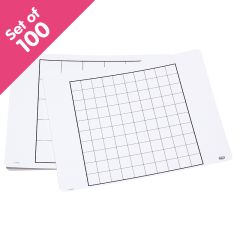 Write-On/Wipe-Off Number Array Mats, set of 100 - Bulk Pricing