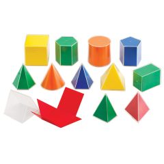 Geometric Solids with Nets, Set of 12