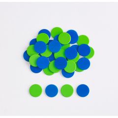 Green and Blue Two-Color Counters, set of 1,000 - Bulk Pricing