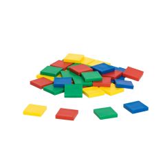 Color Tiles, Plastic, Set of 40