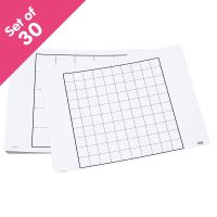 Write-On/Wipe-Off Number Array Mats, set of 30 - Bulk Pricing