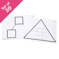 Write-On/Wipe-Off Fact Family Triangle Mats: Addition, set of 30 - Bulk Pricing